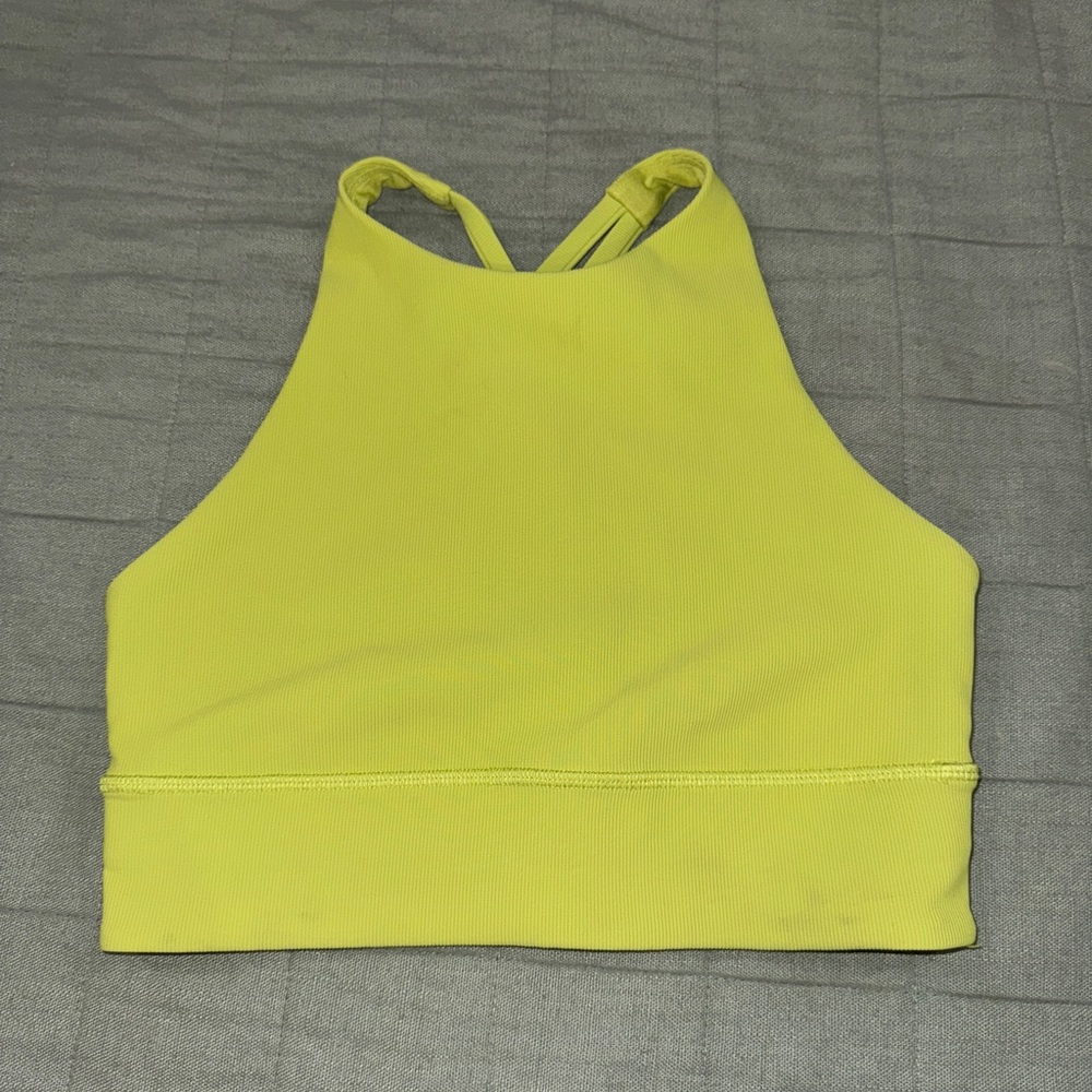 lululemon Energy High-Neck Longline - Size 6 - Wasabi